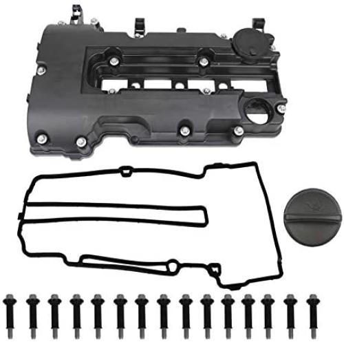 MITZONE Engine Valve Cover with Gaskets Bolts & Oil Filler Cap Compatible with 2011-2019 Chevy Cruze Sonic Volt Trax Buick Encore Cadillac ELR 1.4L Turbo Replace# 55573746 25198498 264-968
