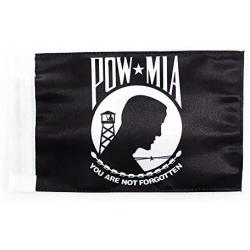 Motorcycle Flag POW MIA Flag 5.5 X 9 Inches with 3/8