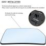 New Driver Left Side Heated Mirror Replacement for 2004-2014 Ford F150 Mirrors - Side View Heated Convex Mirror Glass with Rear Holder 4L3Z-17K707-DB