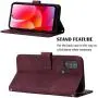 LEMAXELERS Wallet Case for Motor G Power 2022, Motor G Power 2022 Case Magnetic PU Leather Flip Case with Card Holders Kickstand Case Shockproof Protection Case for Motorola G Power 2022 Wine Red YB2