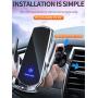 KERNKLENPP Car Wireless Charger Phone Holder,Intelligent Sensing,Fully Automatic 15w Fast Charging,Car Mount Air Vent Mount for iPhone13/ 12/11/X /8/8series,Samsung S Series/Note Series and More (RD)