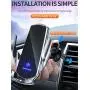 KERNKLENPP Car Wireless Charger Phone Holder,Intelligent Sensing,Fully Automatic 15w Fast Charging,Car Mount Air Vent Mount for iPhone13/ 12/11/X /8/8series,Samsung S Series/Note Series, silver