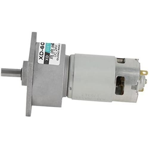 DC 12/24V 35W Adjustable Micro Speed Reducer Gear Motor CW/CCW Mini High Torque Speed Reduction Gear Box (24V 5RPM)