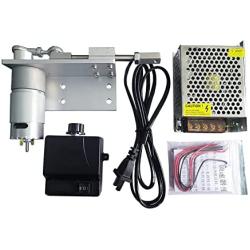 DIY DC 12V/24V 10-900 RPM Linear Actuator Set Reciprocating Motor Stroke 12/16/20/25mm + Power Supply + Speed Controller Set (Color : 24V, Size : 30rpm)