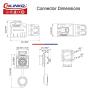CNLINKO M16 4 Pin Male Female Plug Socket Industrial IP67 Waterproof Power Panel Mount Ethernet Connector, 10A Power LED Strip Panel Connector (4Pin)