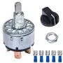 Taiss Stepper Motor Driver Microstep Driver DM542 CNC Stepper Driver Controller + Rotary Switch 12A 250V/16A 125V 4 Position 3 Speed Universal Metal Latching Fan Heater Speed Selector Switch