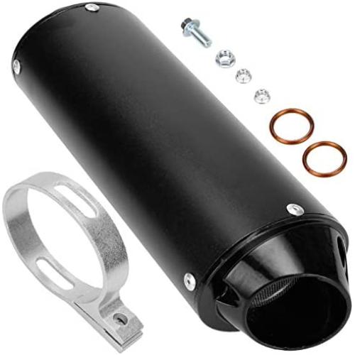 FVRITO 38MM 1.5 inch Exhaust Muffler Silencer Pipe Clamp for 125cc 140cc 150cc 160cc Lifan Yx Stomp Taotao SDG Pit Dirt Bike ATV Quad 4 Wheeler Motocross Motorcycle Black