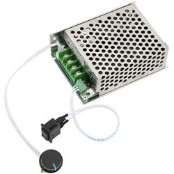 DC Motor Speed Controller, 10V-50V 40A PWM Controller with High Power, Rotation Direction Adjustable, Good Heat Dissipation, Potentiometer with Switch, Fit for 12V-48V 250W-500W DC Brush Motor