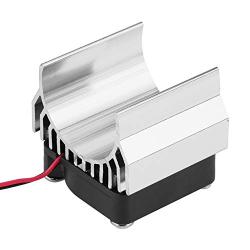 1/10 RC Aluminum Alloy Heat Sink with Cooling Fan for 540/550 / 3650 Motor RC Car (Silver)