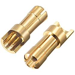 uxcell 5.5mm Bullets Connector Gold Plated Banana Plugs Male for RC Battery ESC Motor 6pcs
