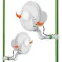 LINCHOC GARDEN Grow Tent Oscillating Fan,6 inch Copper Wire Motor Pole Mount Monkey Fan for Grow Tents with 2 Speed 120v 25w Clip On (2 Pack)