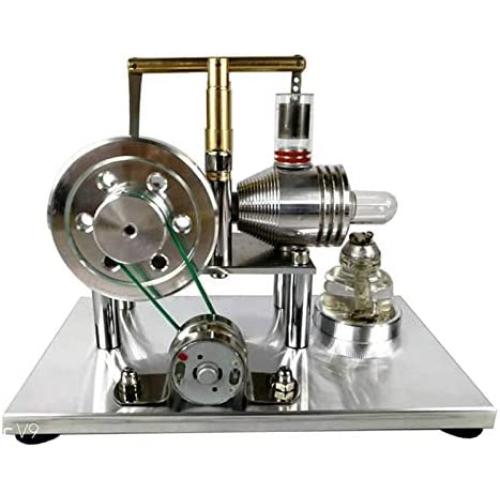 Teerwere Stirling Engine Motor Stirling Engine Kit DIY Assembly Stirling Engine Generator Model Toy (Color : Silver, Size : One Size)