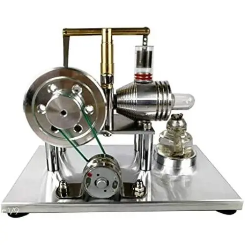 Teerwere Stirling Engine Motor Stirling Engine Kit DIY Assembly Stirling Engine Generator Model Toy (Color : Silver, Size : One Size)