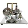 Teerwere Stirling Engine Motor Stirling Engine Kit DIY Assembly Stirling Engine Generator Model Toy (Color : Silver, Size : One Size)
