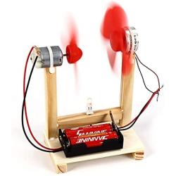 DIY Wind Generator Toy 1.5V Small Motor Vertical Wind Turbines Electricity Power Generator Model Children Educational Toy Kit