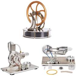 Sunnytech Low Temperature Stirling Hot Air Stirling Engine Motor Colorful LED LT001-SC010-SC005