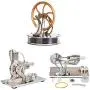Sunnytech Low Temperature Stirling Hot Air Stirling Engine Motor Colorful LED LT001-SC010-SC005