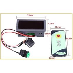 WSDMAVIS 1 Pcs DC Motor Speed Controller Regulator DC 6-30V PWM Speed Controller 12V/24V LED Display with IR Remote