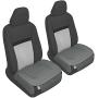Motor Trend Gray Faux Leather 2-Pack Car Seat Cover for Front Seats, Padded Car Seat Protectors with Storage Pockets, Premium Interior Covers, Front Seat Covers for Cars Truck SUV Auto