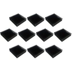 Easycargo 24pcs 40mm Heatsink 40x40x11mm, Aluminum Cooler Heat Sink for Cooling 3D Printers, Nema 17, TEC1-12706 Thermoelectric Peltier Cooler 40mmx40mmx11mm (Black 24pcs)