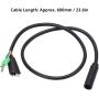 Vifemify Electric Bike Accessories 600mm Motor Convert Extension Cable 9 Pin Conversion Line Waterproof Connector Electric Conversion Kit