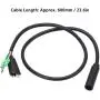 Vifemify Electric Bike Accessories 600mm Motor Convert Extension Cable 9 Pin Conversion Line Waterproof Connector Electric Conversion Kit