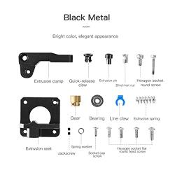 Creality Ender 3 Metal Extruder Kit with 42-40 Stepper Motor, 3D Printer Parts Aluminium Alloy Filament Feeder Bowden Extruder and 42-40 Stepper Motor for Ender 3 V2/Ender 3 Max/Ender 3 Pro (Black)
