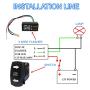 Universal ATV UTV Turn Signal Rocker Switch Kit,with Flasher Green LED On/Off/On Kit for RV Off-Road Pickup Tractor Boat Motorcycle 4Pin IP67 Motor Internal Switch