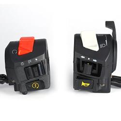 Motorcycle Handlebar Switch, 2X Universal 7/8 Motorcycle Handlebar Toggle Switch On Off Push Button Switch Electric Fog Lamp Light Start Handlebar Controller Switch Bicycle Motorcycle Tuning Part