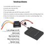 Hobby Fans F540 3930KV Sensorless Brushless Motor with 60A ESC Electronic Speed Controller Programming Card Waterproof Motor ESC Combo 3.175mm Shaft for 1/10 RC Car Truck