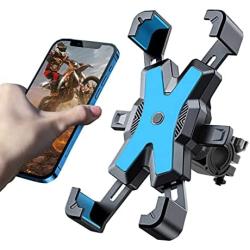 Kairiyard Motorcycle Bike Bicycle Cell Phone Mount Holder, Dirt Bike Motorcycle Bicycle Handlebar Rearview Mirror Phone Holder Mount 360° Rotatable for Most Mobile Phones