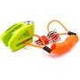 Acekit Veison Bicycle and Motorcycle Brake Disc Lock Heavy Duty Strengthen Body Sawing Resistant with Four Ribs 6mm Harden Lock Pin with Remind Cable-Green