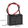 BEEYUIHF CBB61 Fan Capacitor 2.5UF 450V AC 50/60Hz 2 Wire for Fan/Ceiling Fan Motor Start Run Capacitance(Pack of 2Pcs)