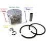 ITACO Piston Kit Assy, Ring Set, Pin, Circlip 1130 030 2000 for STIHL 017 MS170 MS 170 Chainsaw 37MM Motor Engine