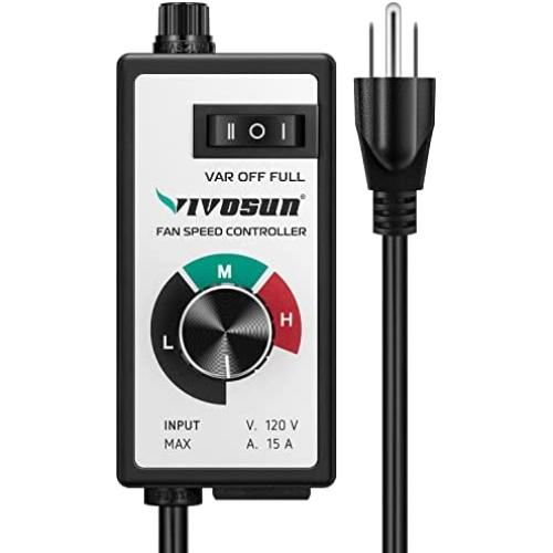 VIVOSUN Variable Fan Speed Controller, Speed Adjuster for Inline Duct Fan in Ventilation System