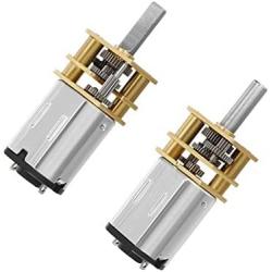 QMseller 2Pcs DC 3V 100RPM N20 Torque Geared Gearbox Gear Box Micro Electric Motor DIY Toys