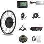 Electric Bike 48V 1000W Rear Drive Hub Motor Conversion Kit Brushless Gearless Wheel Rim 26inch LCD7 Kunteng USB Display