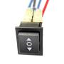 IndusTec Wired 20A 12V - DC Motor Polarity Reversing Rocker 3 Position DPDT Momentary Automatic Reset Switch (On)-Off-(On) 6 Pin DPDT Double Pole Double Throw