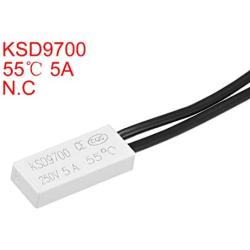 uxcell Normally Close Temperature Switch, 55 Degree Celsius N.C 5A Thermal Switch Thermostat Temperature Control Switch Controller 2pcs