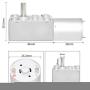 AZSSMUK DC 12V 9RPM Worm Geared Small Motor 6mm Female Shaft High Torque Turbine Reducer