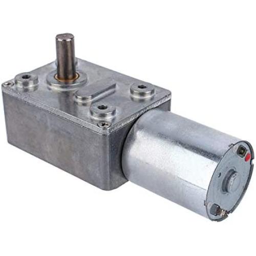 Jadeshay DC Reduction Motor-Reversible High Torque Worm Geared Motor DC 12V Reduction Motor CW/CCW, DC Worm Gear Motor 20RPM