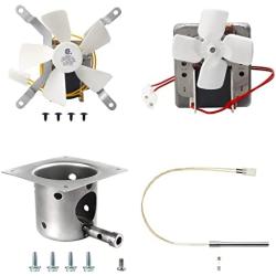 MARS CAMP Upgrade Grill Induction Fan, Auger Motor, Fire Burn Pot, and Hot Rod Ignitor Kit, Replacement Parts for Pit Boss and Traeger Wood Pellet Grill with Screws and Fuse