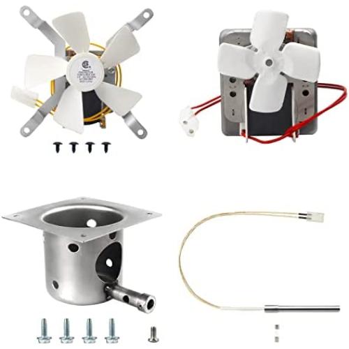 MARS CAMP Upgrade Grill Induction Fan, Auger Motor, Fire Burn Pot, and Hot Rod Ignitor Kit, Replacement Parts for Pit Boss and Traeger Wood Pellet Grill with Screws and Fuse