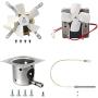 MARS CAMP Upgrade Grill Induction Fan, Auger Motor, Fire Burn Pot, and Hot Rod Ignitor Kit, Replacement Parts for Pit Boss and Traeger Wood Pellet Grill with Screws and Fuse