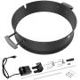 Universal BBQ Grill Rotisserie Kit for 22.5 Inch Kettle Grill and Charcoal/Gas Grills: Kettle Rotisserie Ring, Extendable Spit Rod (27
