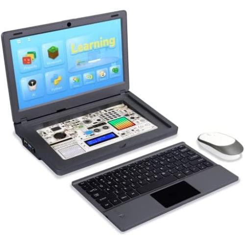 ELECROW Raspberry Pi 4 Model B Starter Kit, Raspberry Pi 4b Laptop, Crowpi2 Single Board Computer with Power Supply & Black Case Edition - Basic Kit