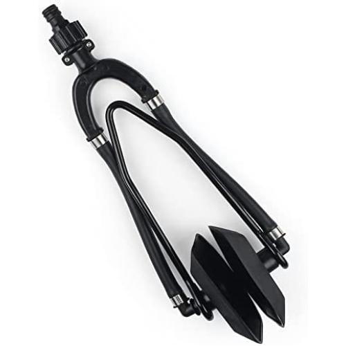 VEITHI Boat Dual Water Feed Motor Flusher, Universal Outboard Motor Flusher with Hose Fittings Flush Kit, Dual Flow Rectangular Cup Muffs, for Flushes Contaminates of Boat Engine