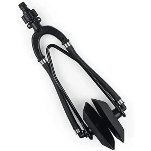 VEITHI Boat Dual Water Feed Motor Flusher, Universal Outboard Motor Flusher with Hose Fittings Flush Kit, Dual Flow Rectangular Cup Muffs, for Flushes Contaminates of Boat Engine