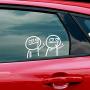 ESH7 Cartoon Funny Middle Finger Vinyl Car Sticker Motorcycle Luggage Decal Windows Sticker Skateboard Stickers for Laptop Stickers for Women Men Kid Boys Girls Single Hand refers to White car use
