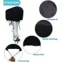 Outboard Motor Cover 600D Water Resistant Oxford Fabric, Boat Motor Cover Universal Size, Motor Hood Cover Fits 100-225HP Black